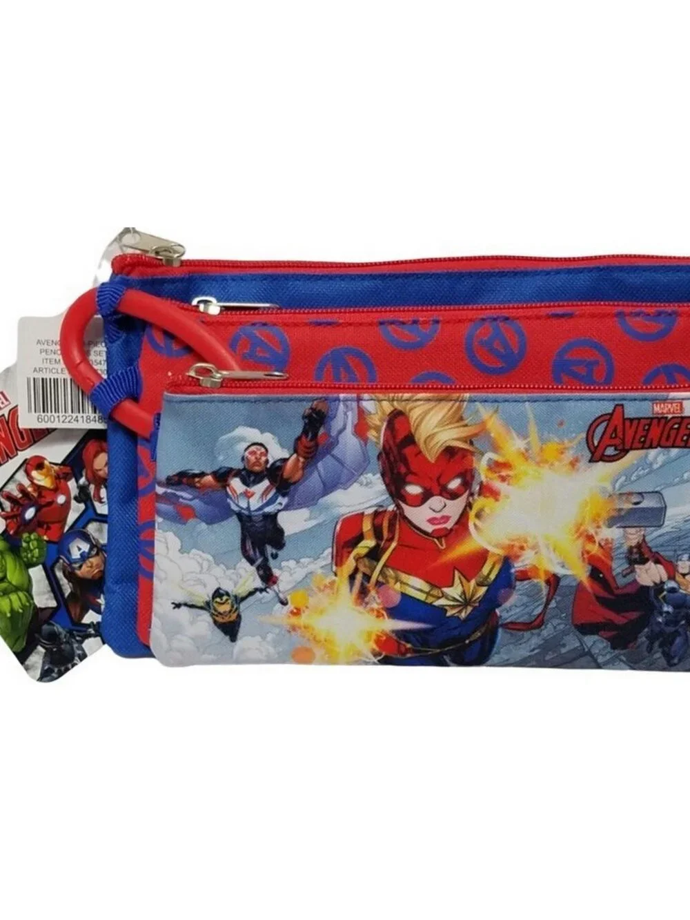 Marvel Avengers 3-Layer Zipper Travel Cosmetic Pencil Case Pouch Set NWT